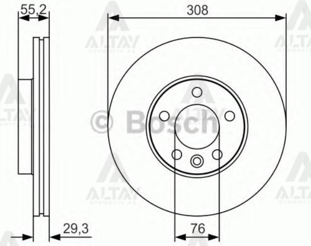 Volkswagen T6 Ön Fren Diski 2004-2015 Volkswagen T6 Ön Fren Diski 2004-2015